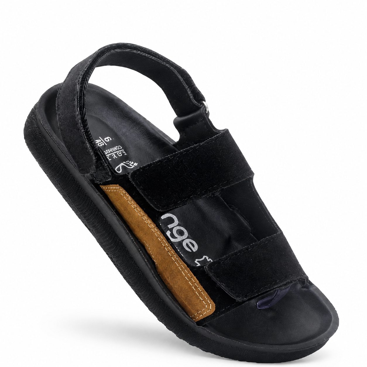 Men's Black Casual Slingback Sandal – OS 10040