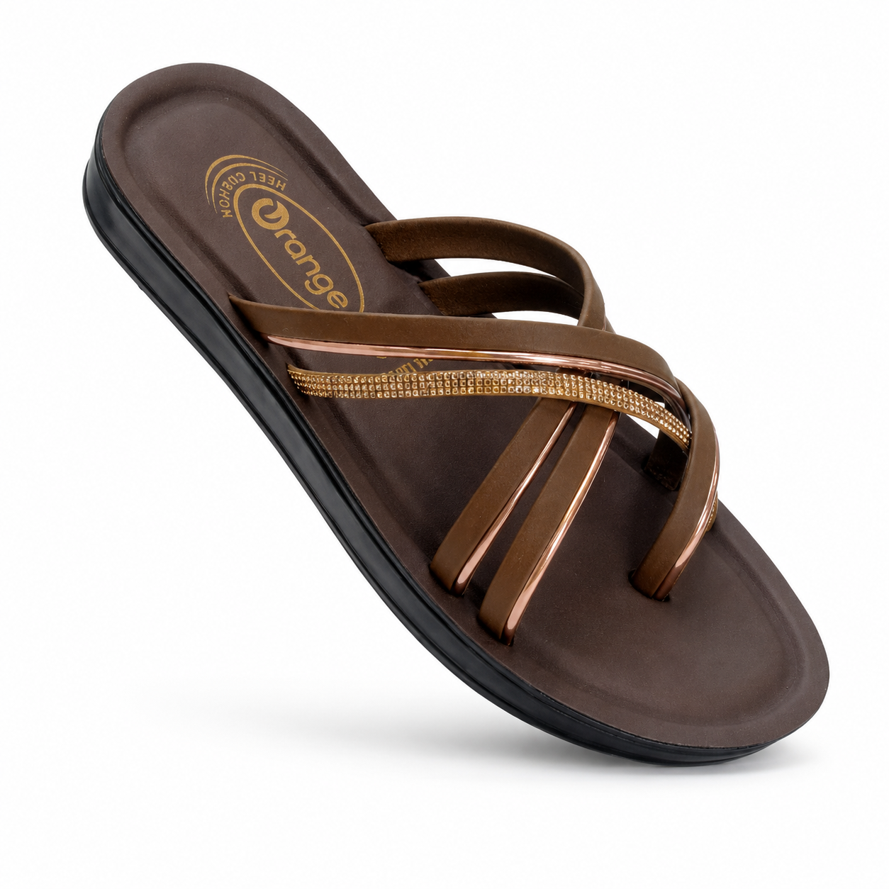 Brown Sandal for Women V 159
